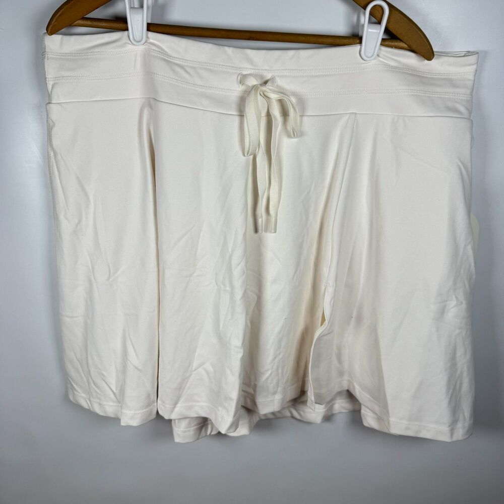 Blogilates Womens 3X Cream Trailblaze Slit Skort Athletic Tennis Golf Athleisure